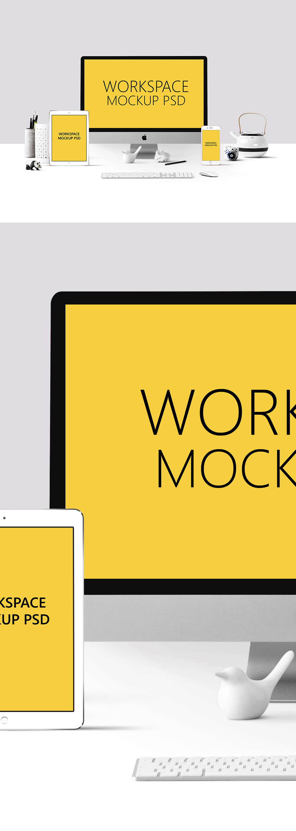 工作场景的响应式网站展示模型(Mockup)设计素材模板