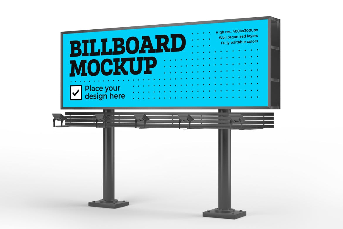 户外大型广告牌效果图样机模板 Billboard Mockup Set设计素材模板