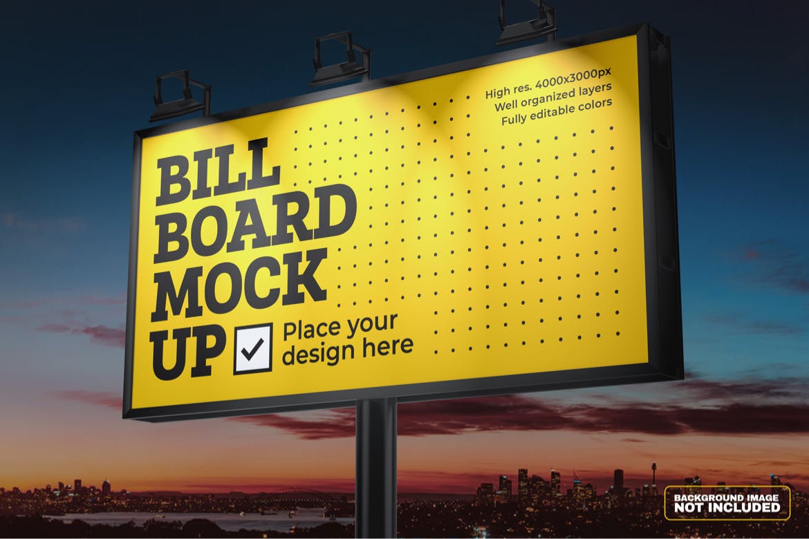 户外大型广告牌效果图样机模板 Billboard Mockup Set设计素材模板