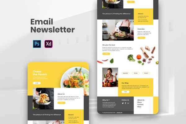 美食烹饪培训网站模板 Resto Email Newsletter