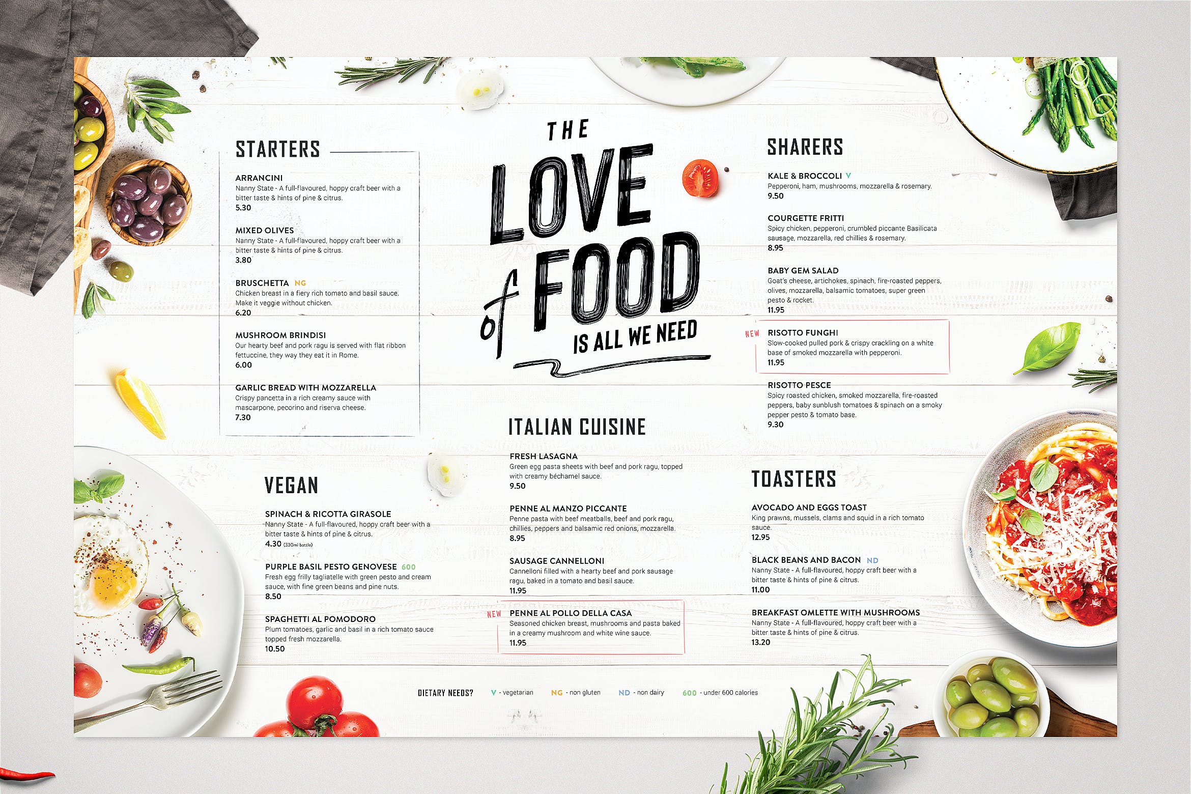 美食菜单模板 Food Menu设计素材模板