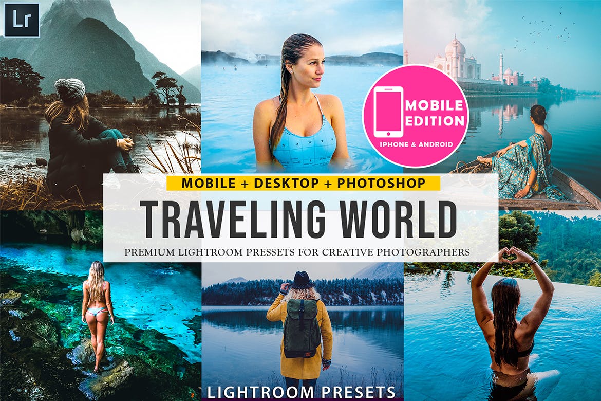 旅游摄影照片Lightroom调色预设 Traveling lightroom presets设计素材模板