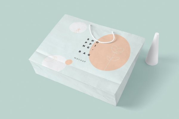购物袋品牌包装设计样机模板 4 Paper Shopping Bag Mockups