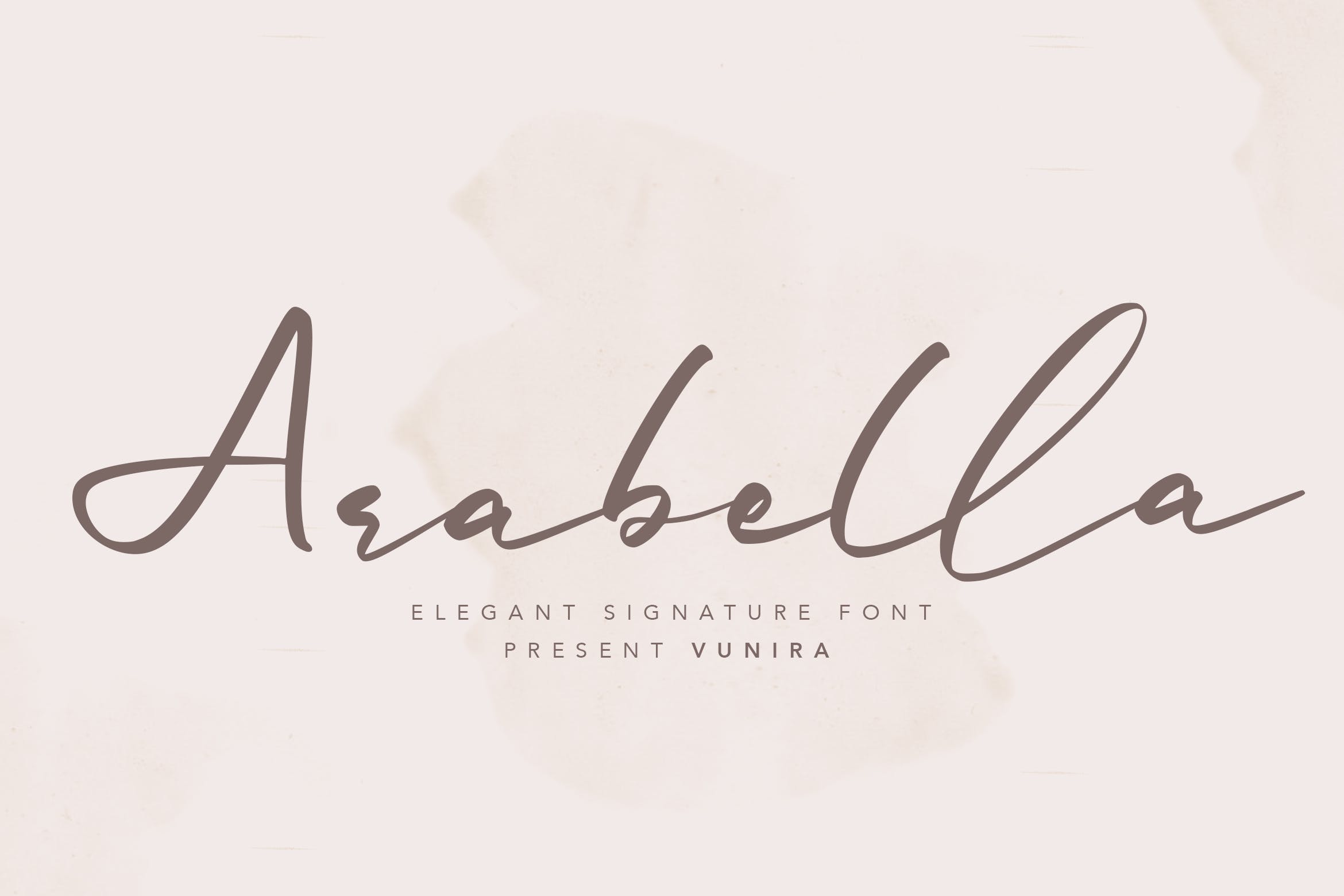 手写书法风格英文签名字体 Arabella | Elegant Signature Font设计素材模板