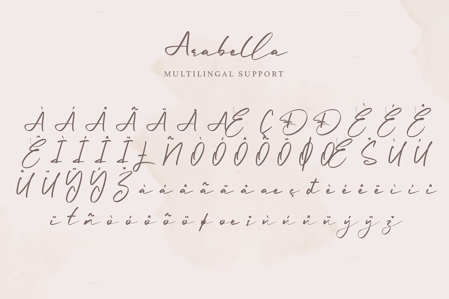 手写书法风格英文签名字体 Arabella | Elegant Signature Font设计素材模板