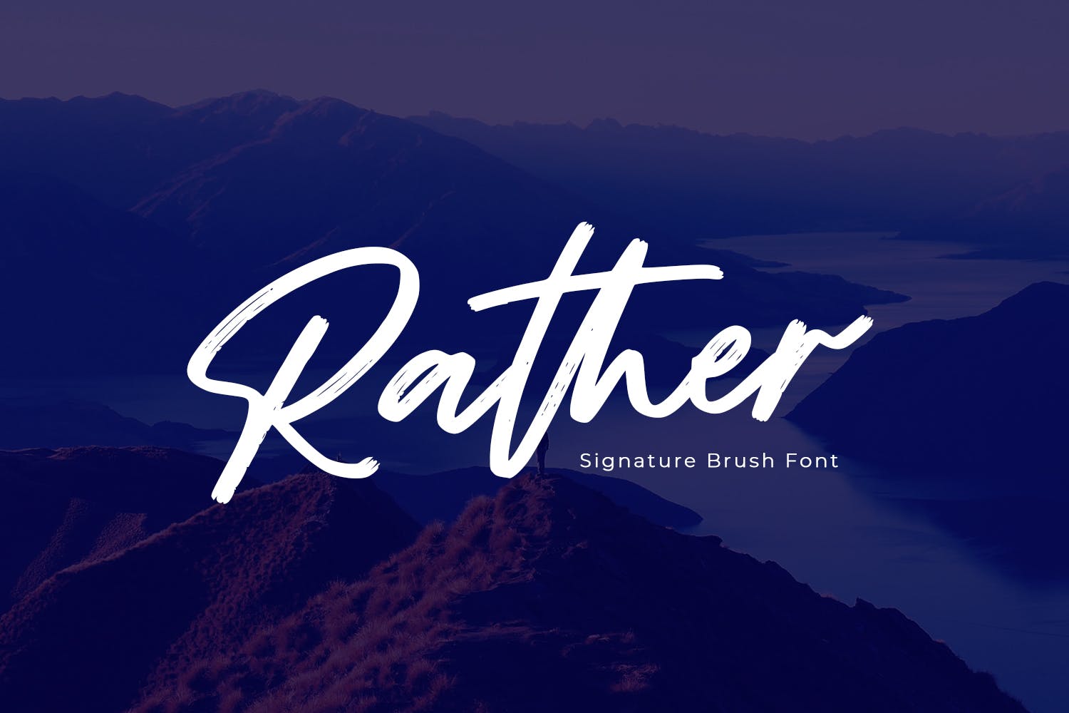 马克笔手写英文字体素材 Rather – Brush Font设计素材模板