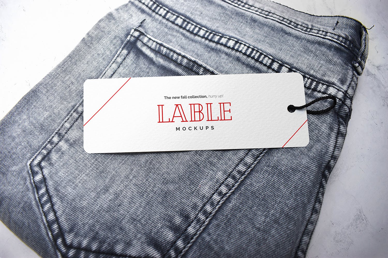 服装吊牌标签设计样机模板 Clothing Label Tag Mockup设计素材模板