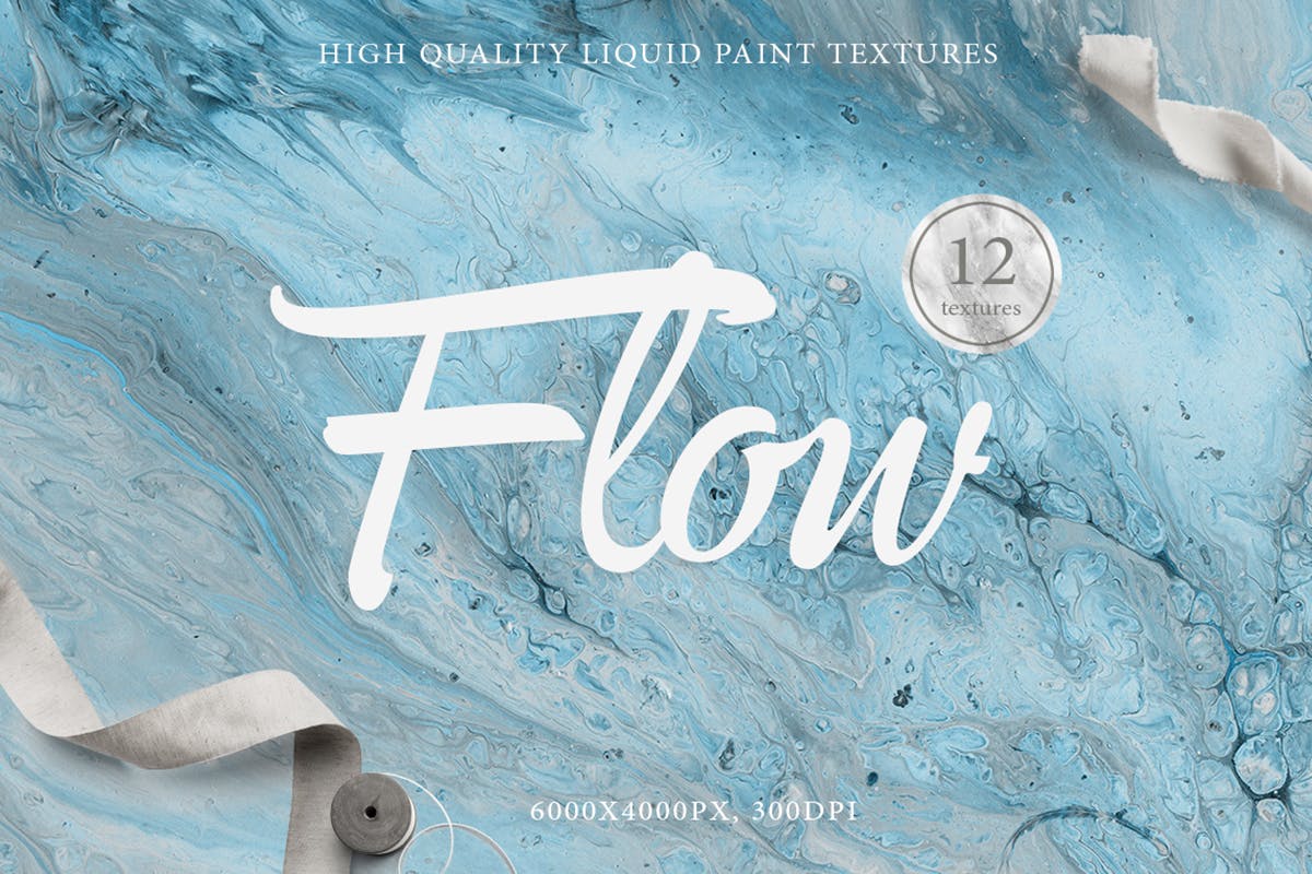 流动液体纹理大理石背景素材 12 Flow Liquid Textures设计素材模板