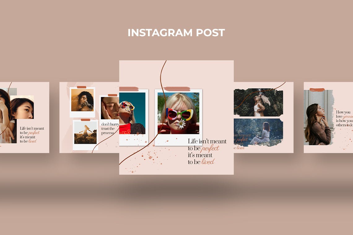 完美生活方式Instagram帖子社交媒体贴图设计模板 Perfect Life – Instagram Post Template设计素材模板