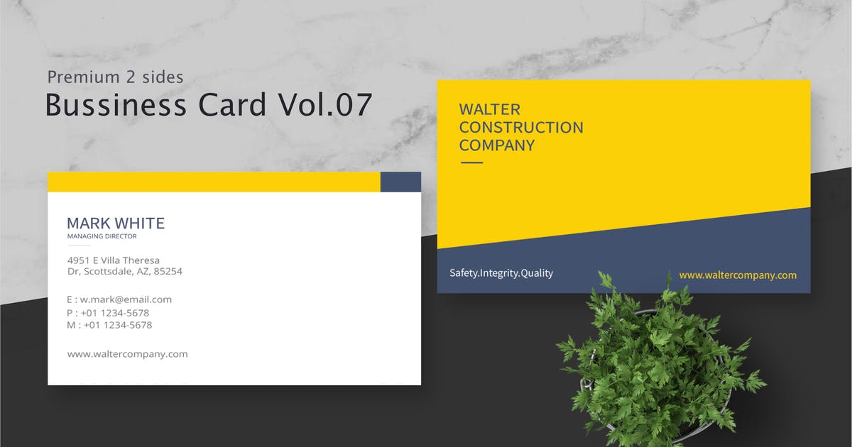 建筑企业名片设计模板v7 Business Card Pro V.007设计素材模板