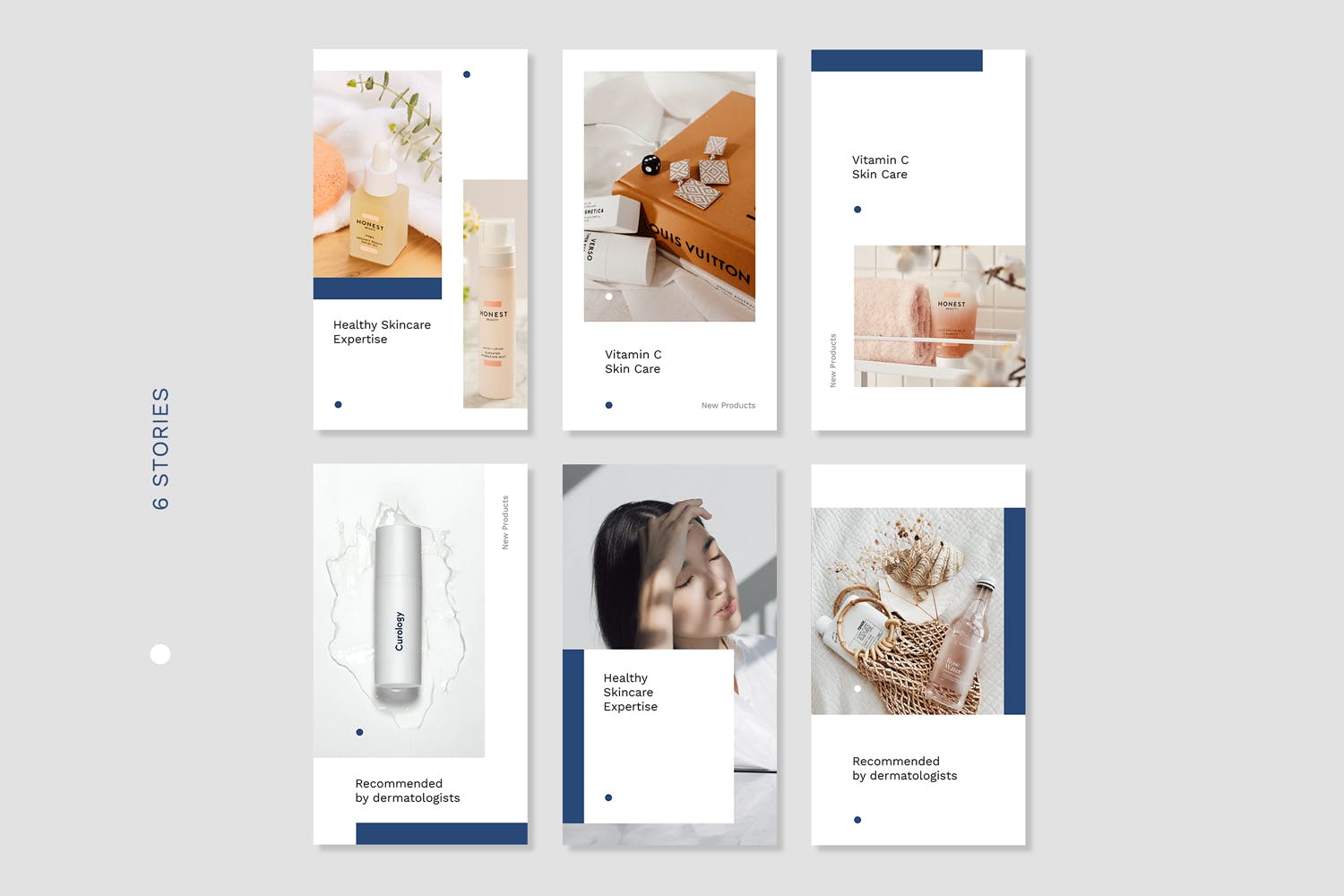 美妆品牌活动推广Instagram社交媒体设计素材包 Instagram Stories Kit (Vol.48)设计素材模板