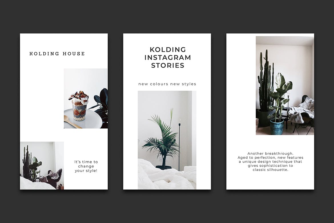 40款INS极简风定制社交媒体广告素材模板 40 Horsens Instagram Stories设计素材模板