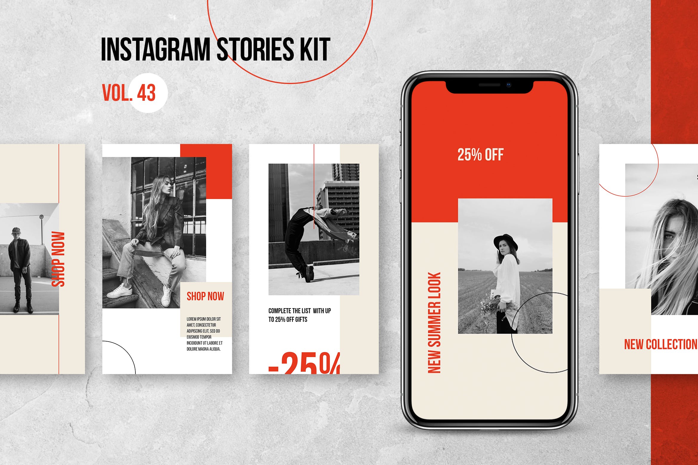 时装品牌促销Instagram宣传推广设计社交媒体素材 Instagram Stories Kit (Vol.44)设计素材模板