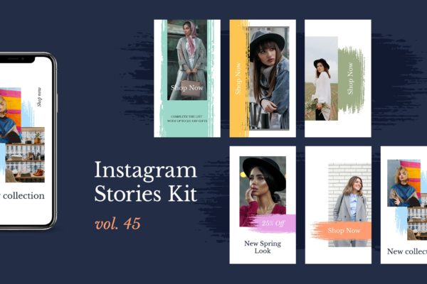 高端女装品牌宣传推广设计社交媒体素材 Instagram Stories Kit (Vol.45)