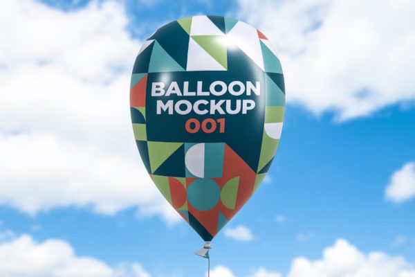 气球品牌Logo设计样机模板v1 Balloon Mockup 001