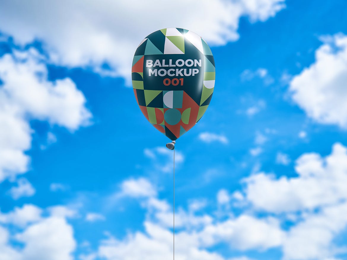 气球品牌Logo设计样机模板v1 Balloon Mockup 001设计素材模板