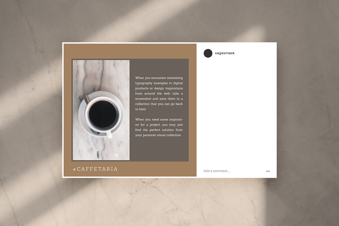 极简主义风格咖啡品牌社交媒体推广Instagram帖子设计模板v28 Minimal Instagram Post Vol. 28设计素材模板