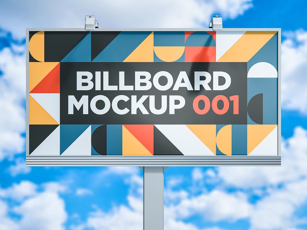 公路巨型广告牌设计样机模板v1 Billboard Mockup 001设计素材模板