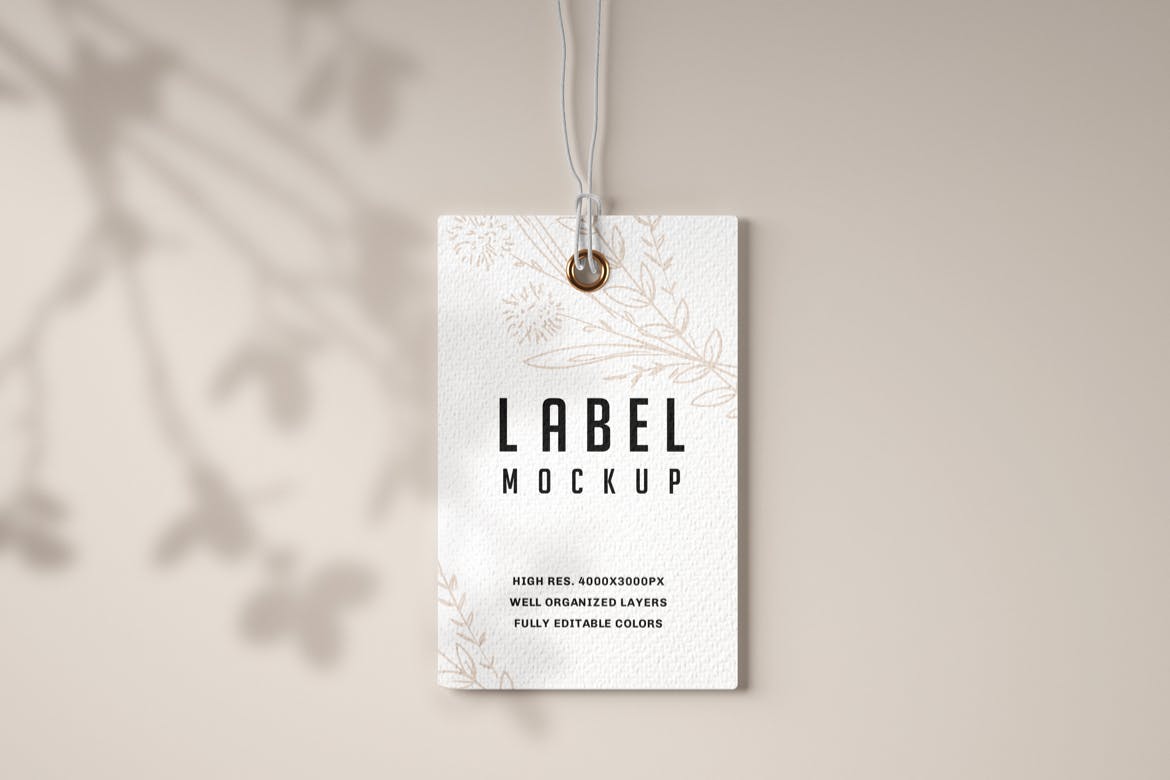 服饰标签/吊牌效果图预览样机 Paper Label Tag Mockup Set设计素材模板