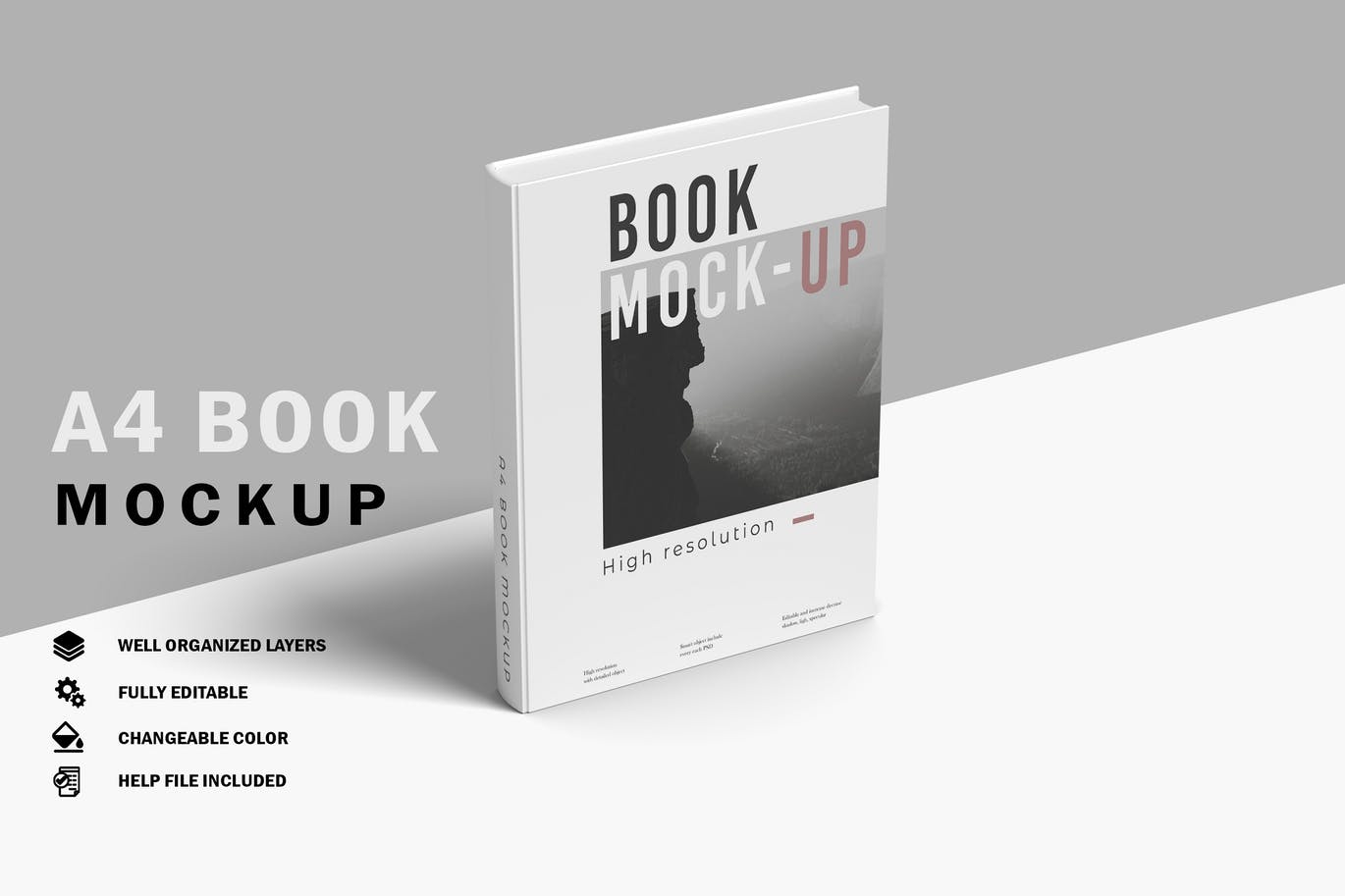 书籍图书封面设计效果图样机模板v2 Book Mockup V.2设计素材模板