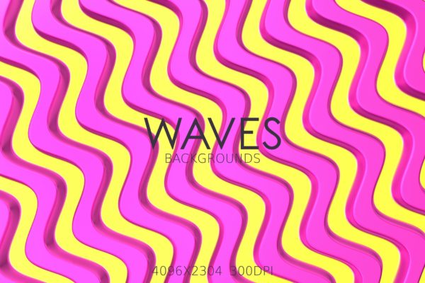 波浪高清背景图素材 Colorful Waves Backgrounds