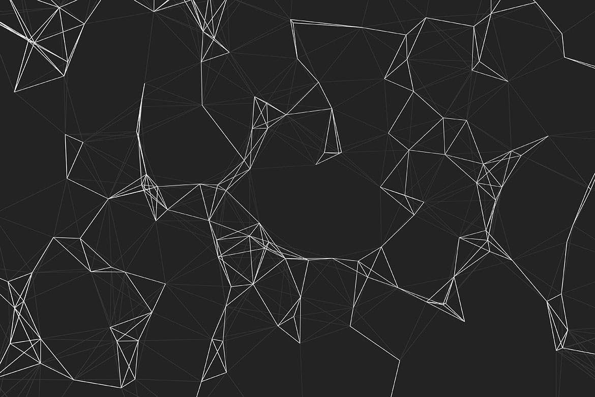 科技风格多边形网格背景图素材 Polygon Mesh Background Set设计素材模板