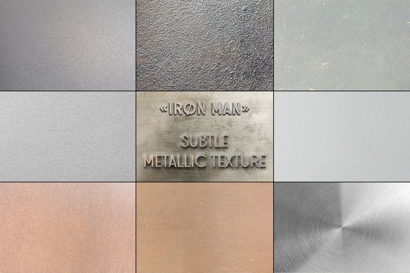 高分辨率金属质感背景纹理素材包 Iron Man – 100 Metal Textures设计素材模板