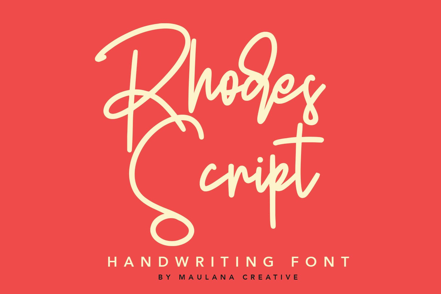 英文手写签名字体素材 Rhodes Modern Script Signature Font设计素材模板