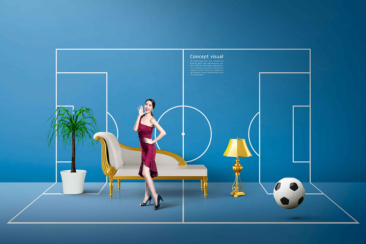 足球运动主题概念海报设计模板设计素材模板
