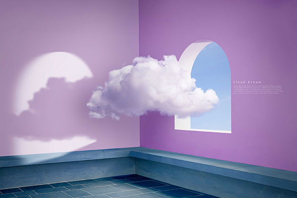 云层梦境抽象空间主题图形psd素材