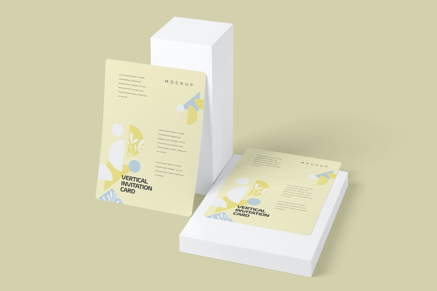 邀请函&邀请卡单页样机 Beautiful 5×7 Vertical Invitation Card Mockups设计素材模板