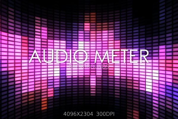 音乐主题音频仪表高清背景图素材 Audio Meter Backgrounds