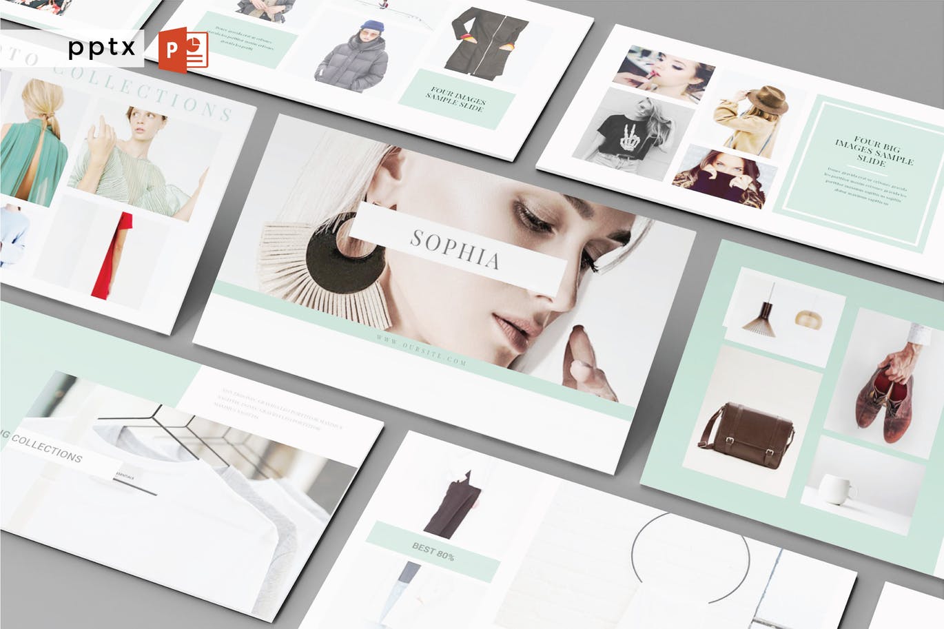 时尚现代服饰品牌预售PPT幻灯片模板 SOPHIA – Multipurpose Powerpoint V201设计素材模板