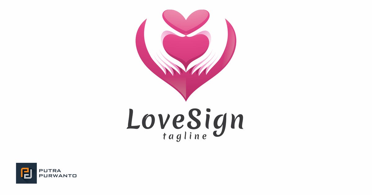 关爱女性互爱品牌Logo设计模板 Love Sign – Logo Template设计素材模板