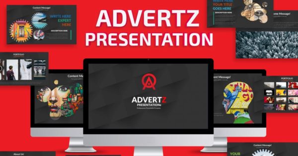 抽象创新多用途演讲PowerPoint幻灯片模板 Advertz Powerpoint Template