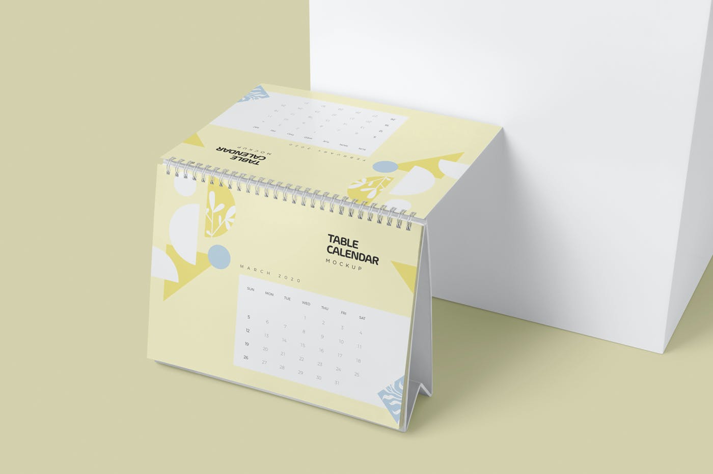日历翻页表格设计样机模板 Table Calendar Mockups设计素材模板