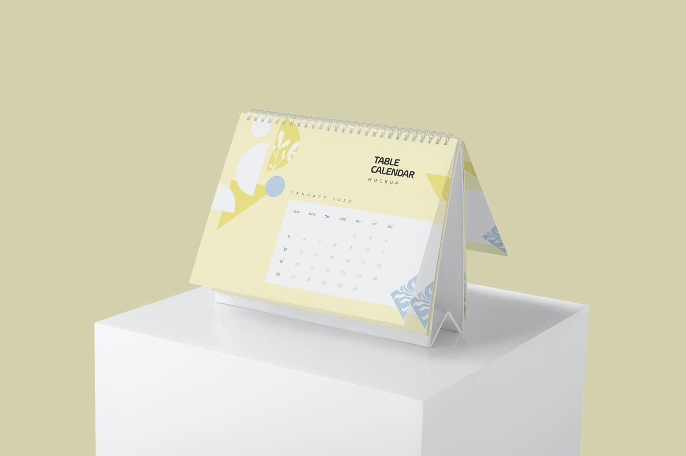 日历翻页表格设计样机模板 Table Calendar Mockups设计素材模板