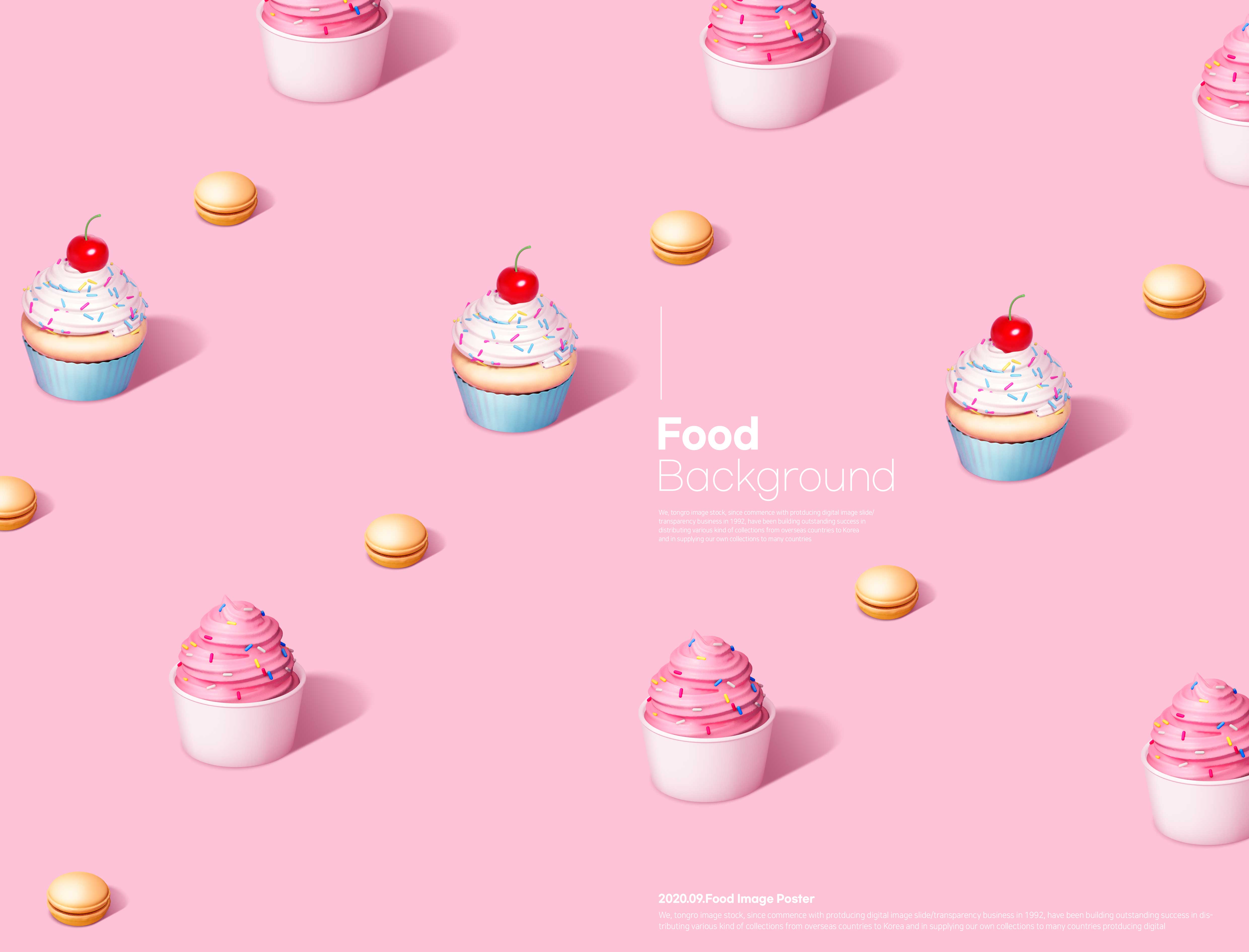 樱桃小蛋糕食品海报psd素材设计素材模板