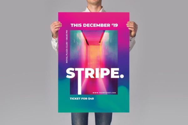 抽象风格音乐主题海报模板素材v1 Music Poster / Flyer Promotion