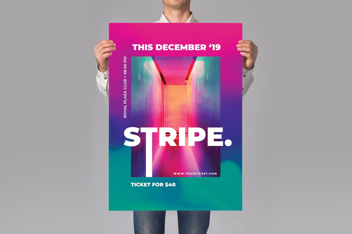 抽象风格音乐主题海报模板素材v1 Music Poster / Flyer Promotion设计素材模板