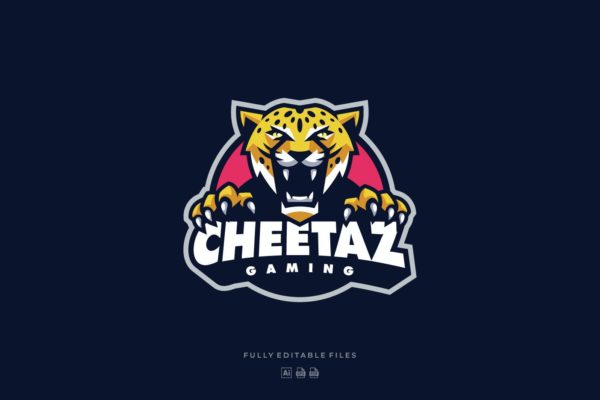 电子竞技Logo&猎豹体育运动徽标设计模板 Cheetah Sports and E-sports Logo