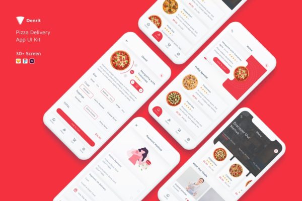 外卖披萨配送App UI Kit