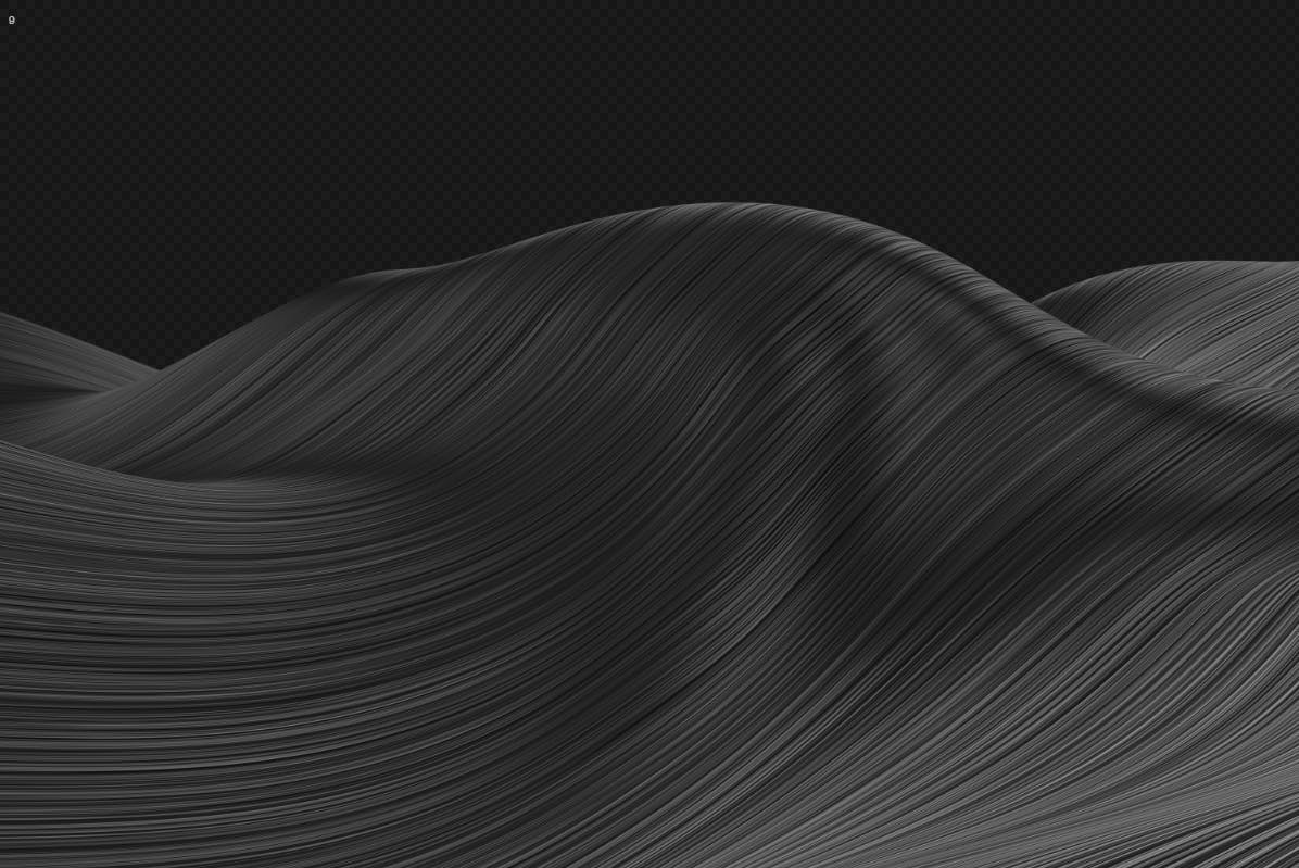 金属黑抽象3D波浪条纹高清背景图 Abstract 3D Wavy Striped Backgrounds – Black Color – 设计小咖