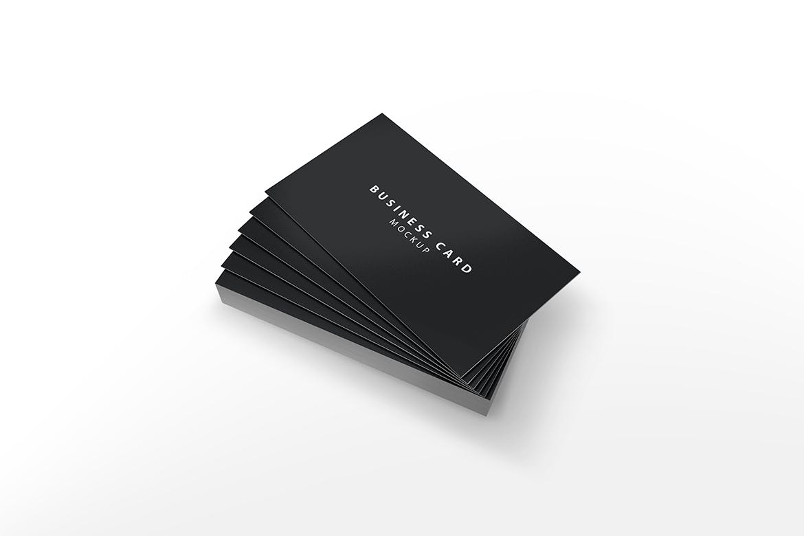 企业名片透视设计效果图样机模板v25 Business Card Mockup设计素材模板