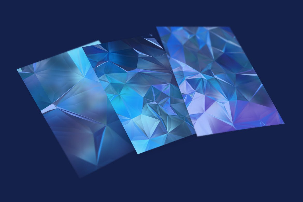 多边形抽象镜面背景图素材v3 Abstract Polygon Backgrounds设计素材模板