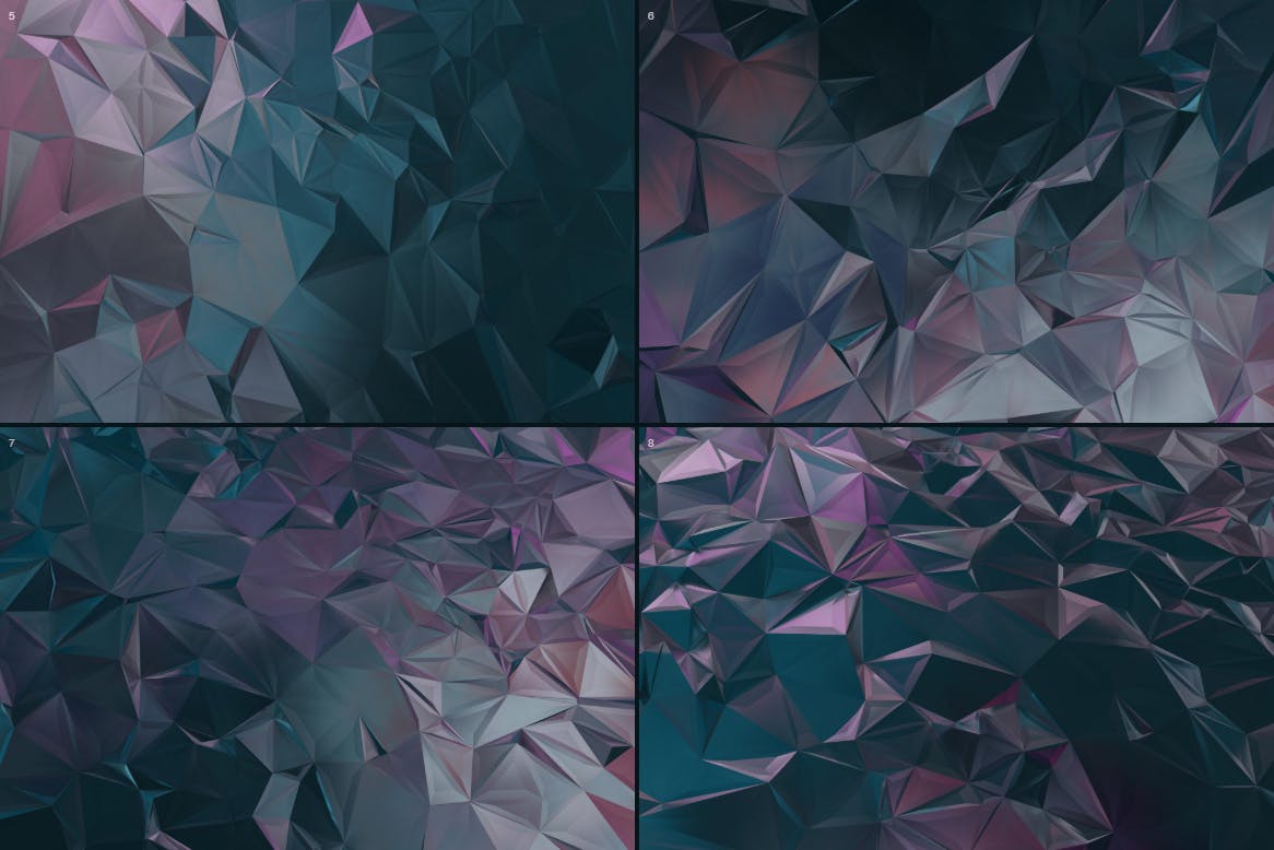 多边形抽象镜面背景图素材v1 Abstract Polygon Backgrounds设计素材模板