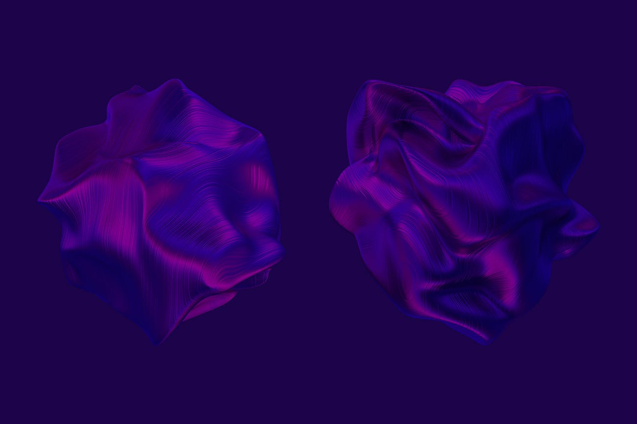 有机物质抽象3D绘制形状背景图素材v1 Abstract 3D Rendering of Organic Shapes设计素材模板