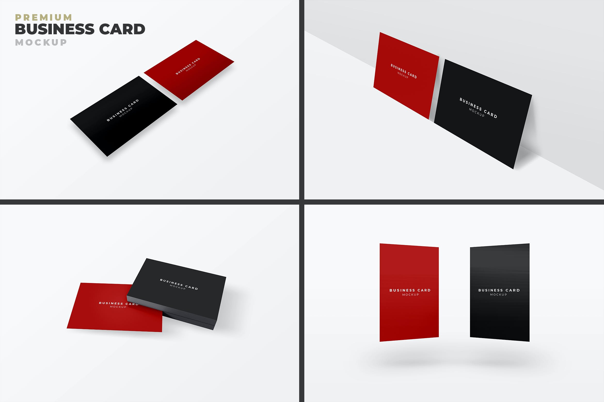 企业名片透视设计效果图样机模板v23 Business Card Mockup设计素材模板