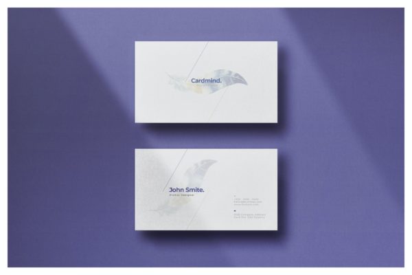 企业极简名片模板素材v2 Feather Business Card – Vol.2
