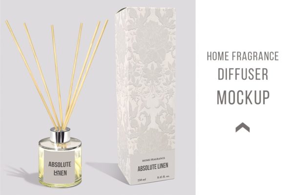 香薰器香水藤条样机模板 Diffuser home fragrance Mockup